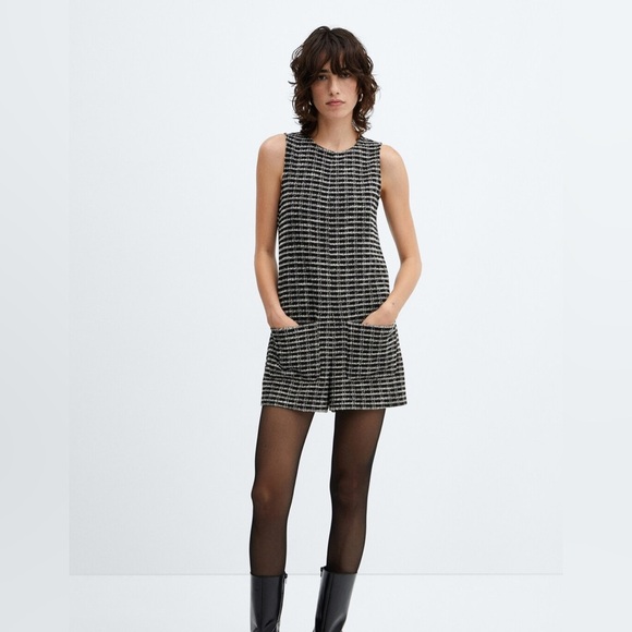 MANGO
Women's Pocket Detail Short Tweed Jumpsuit Size Medium - Picture 5 of 15